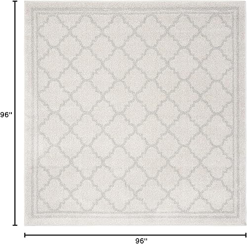 Vista 263 de Safavieh Amherst Collection AMT422B - Alfombra para interiores y exteriores, color gris claro y beige