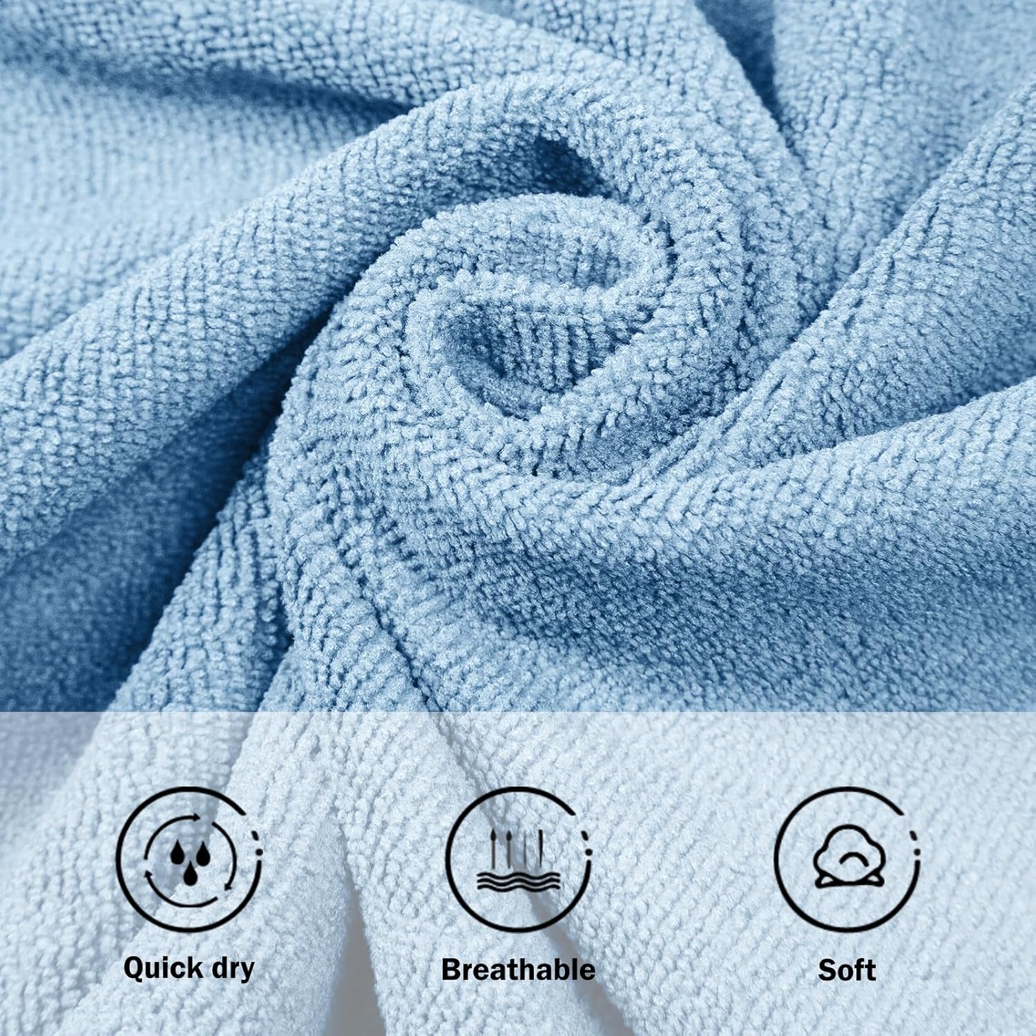 MissShorthair Towel Poncho for Kids, Hooded Beach Towel for Girl&Boy, Surf Poncho Swim Changing Robe Microfiber Bath Towel - Image 6