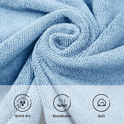 Miniatura 6 de MissShorthair Toalla Poncho para niños, toalla de playa con capucha para niña y niño, poncho de surf, bata de baño, toalla de baño de microfibra