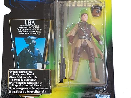 Miniatura 3 de Kenner Star Wars El poder de la fuerza princesa Leia en Boushh disfraz con tarjeta verde Holo