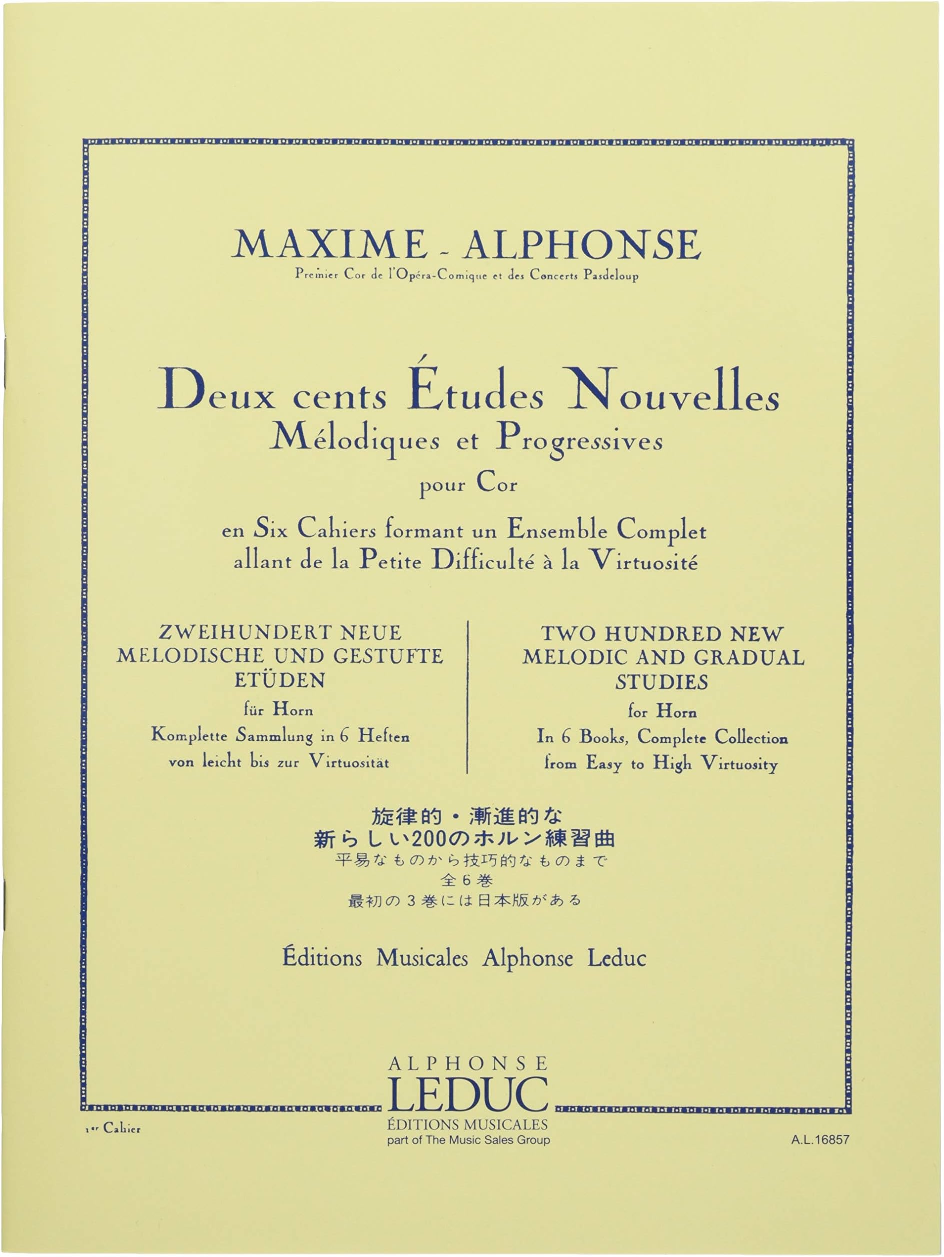 Alphonse: 200 New Melodic and Gradual Etudes - Volume 1