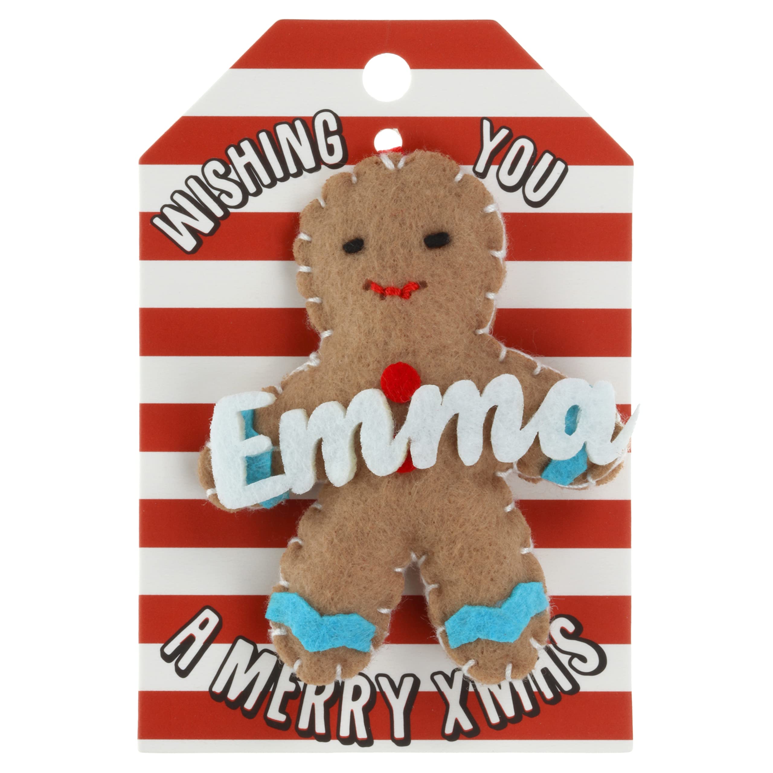 Emma Name Gingerbread Man Christmas Tree Bauble Decoration Hanging Gift