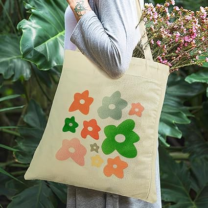 floral reusable bags