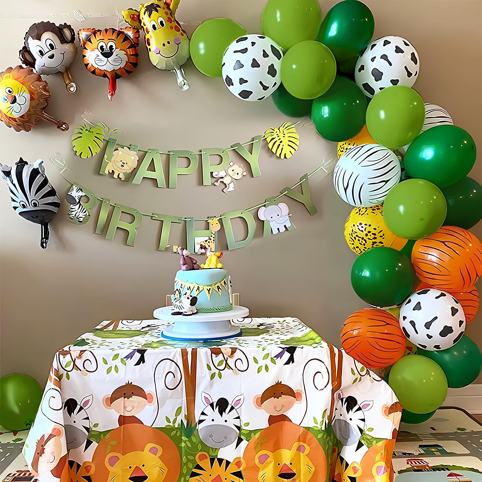 8 Pezzi Palloncini Animali Giungla,Palloncini Animali Bosco,Palloncino Gigante Animale Elio,Grandi Animale Alluminio Palloncino,per Bambini Zoo Decorazione Feste di Compleanno
