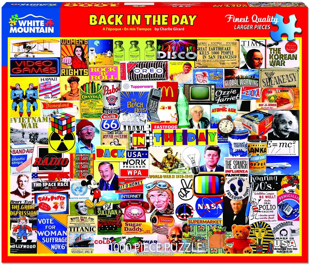 White Mountain Puzzles Back in The Day - 1000 Piece Jigsaw Puzzle