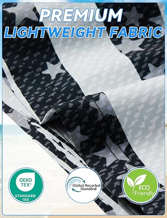 Mens Swim Trunks 8 inch Inseam Mesh Liner Quick-Dry Lightweight 4-Way Stretch Bathing Suit Swimming Trunks for Men UPF 50+