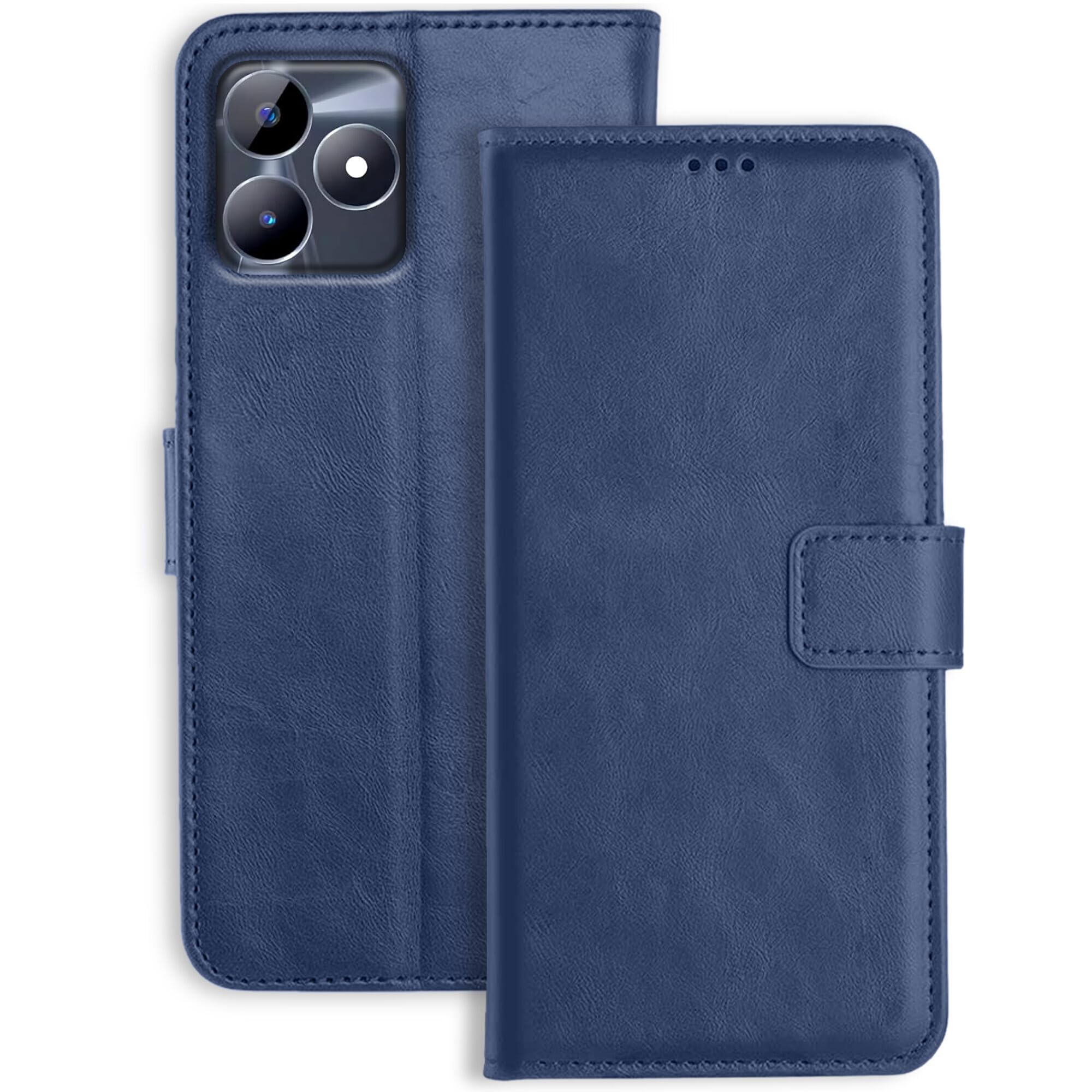 HAOYE Cover per Realme C51 / Realme Note 50 a Portafoglio, Libro Custodia Magnetica Flip Case con Supporto di Stand/Carte Slot, Pelle PU/TPU Protettiva Caso. Oro