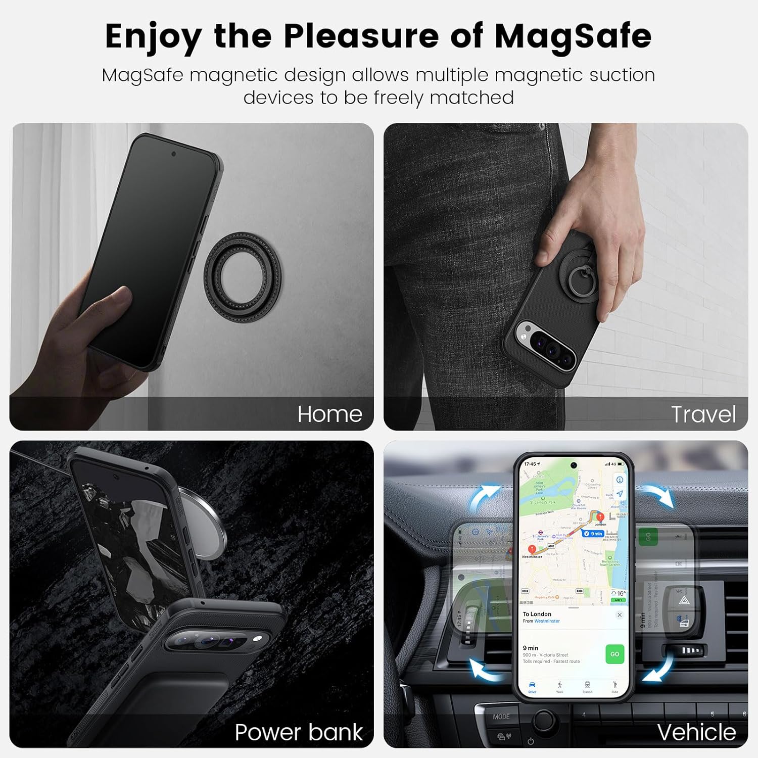 Nillkin for Google Pixel 9 Pro XL Case, Compatible with Magsafe, Pixel 9 Pro 5G Magnetic Matte Slim Phone Case 6.73 inch