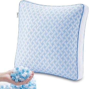Gel Memory Foam Pillow 40 x 40 cm with Removable Cover