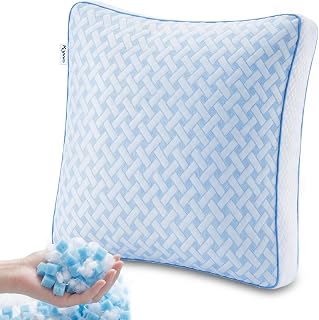 Gel Memory Foam Kopfkissen 40 x 40 cm mit abnehmbarem Bezug
