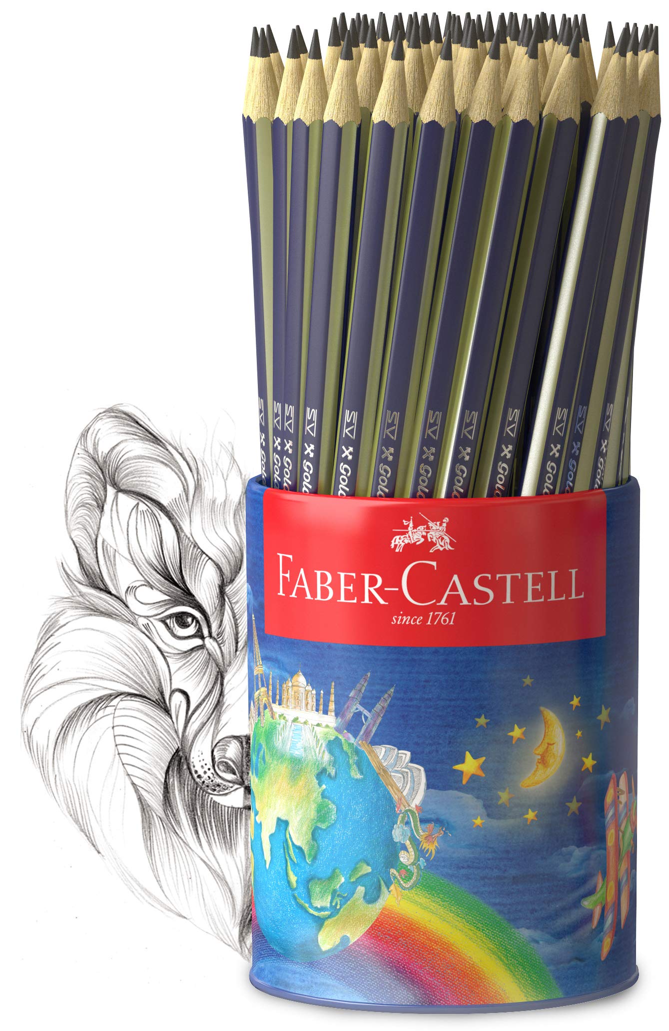 FABER - CASTELL PENCIL LEAD FABER - CASTELL GOLDFABER GRAPHITE 2B TIN CUP PK72 ( EACH )