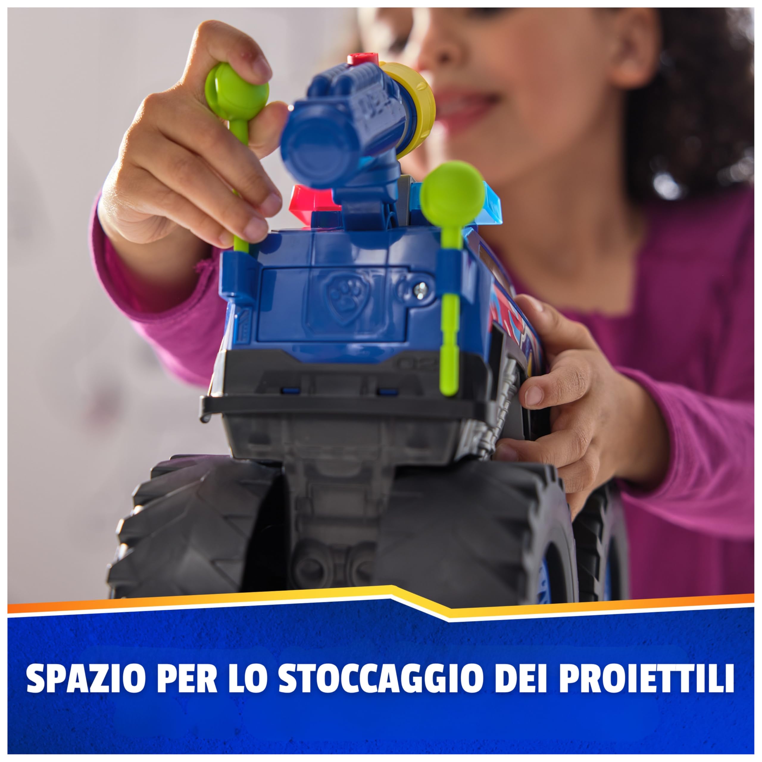 Paw Patrol: Rescue Wheels Chase Deluxe, Veicolo Giocattolo con Propulsore, Argano Motorizzato, Luci e Suoni, Giocattoli per Bambini e Bambine, 3+ Anni