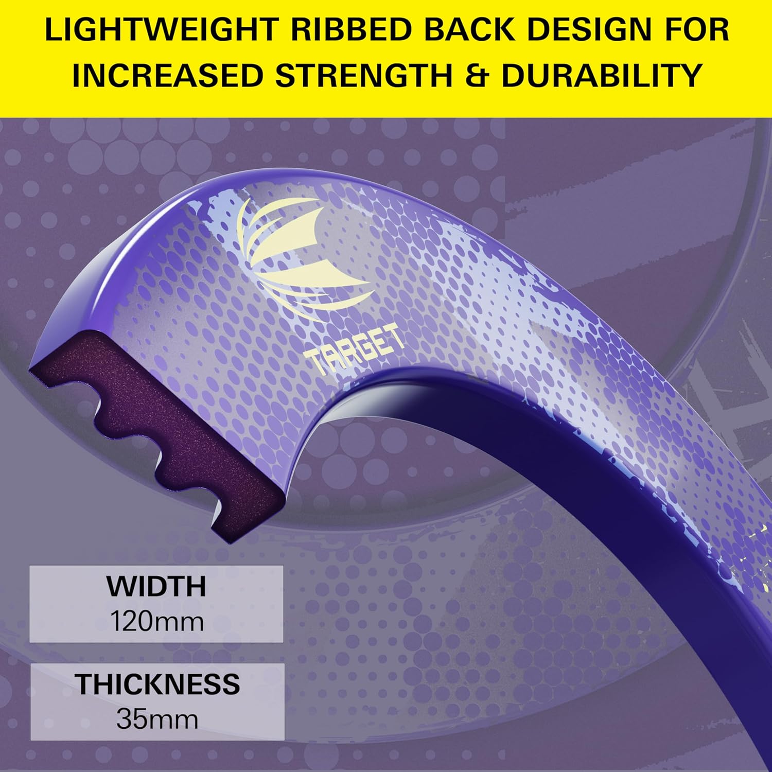 Target Darts Luke Littler Dartboard Surround | The Nuke Dart Board Protector Ring, Compatible with All Steel Tip Dartboards, Purple & Yellow Dart Surrounds, Easy Install Wall Protection Outer Rings