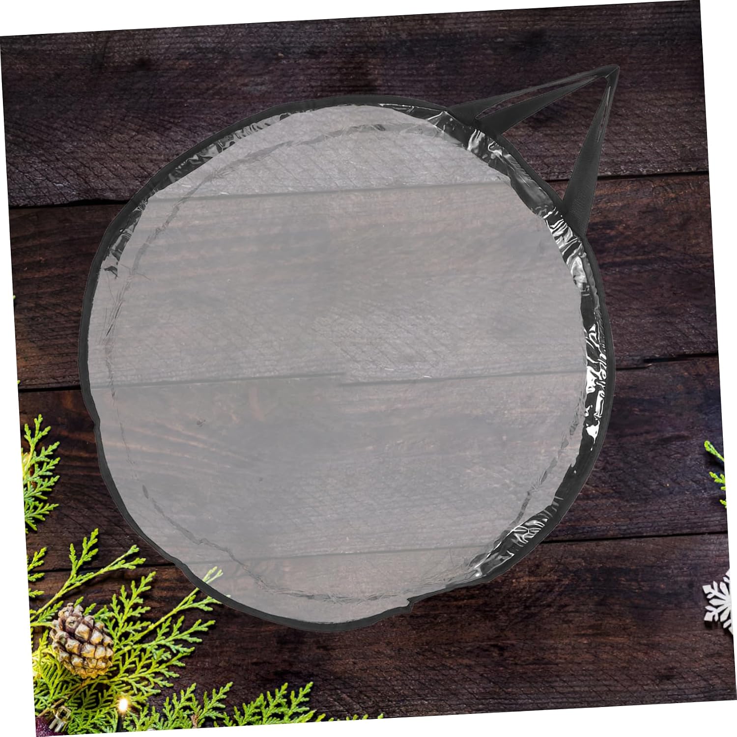 Transparent Christmas Wreath Storage Bag Foldable Wreath Holder Large Capacity Christmas Garland Organizer for Easy Holiday Prep