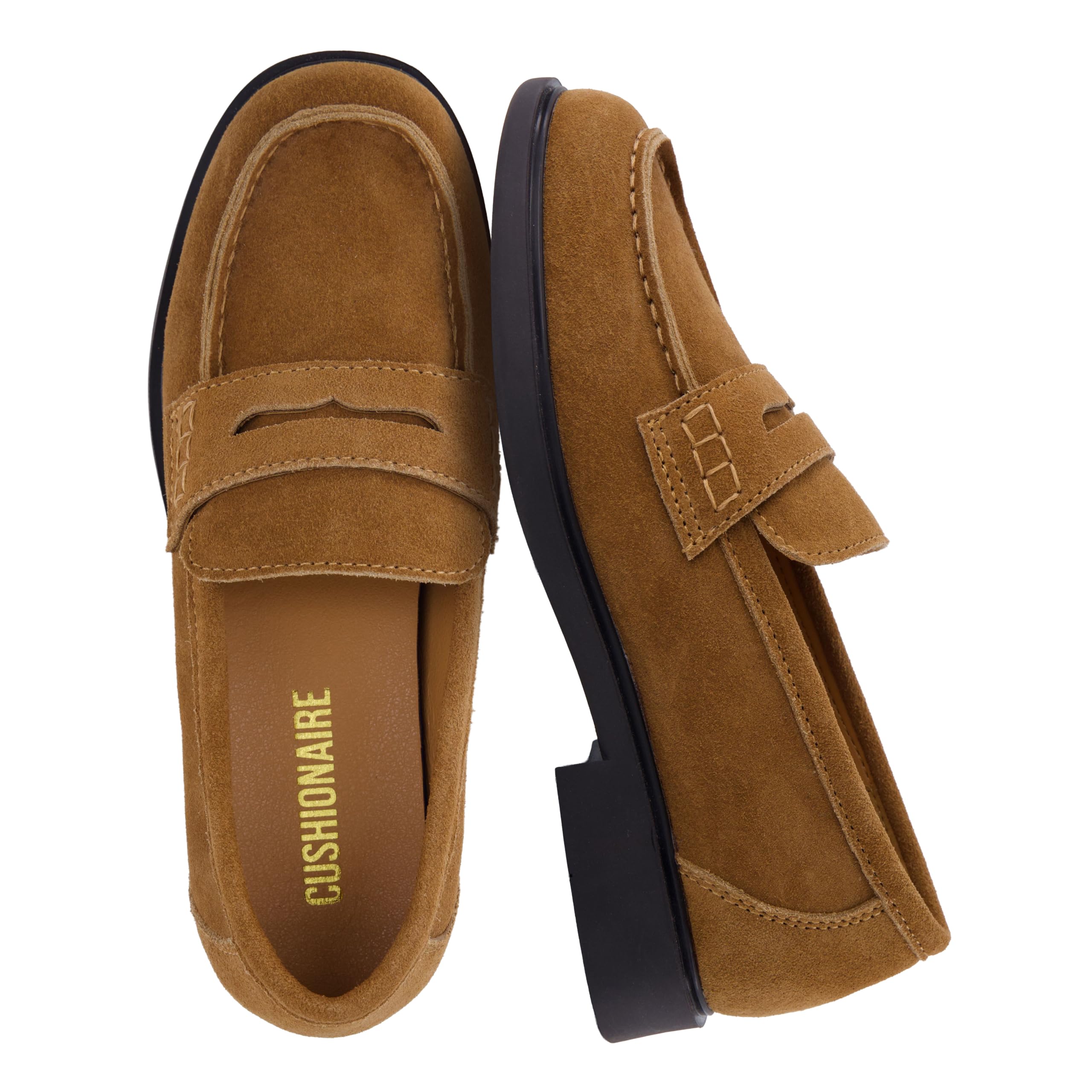 Brown Raye 100% Genuine Leather Penny Loafers for Women
