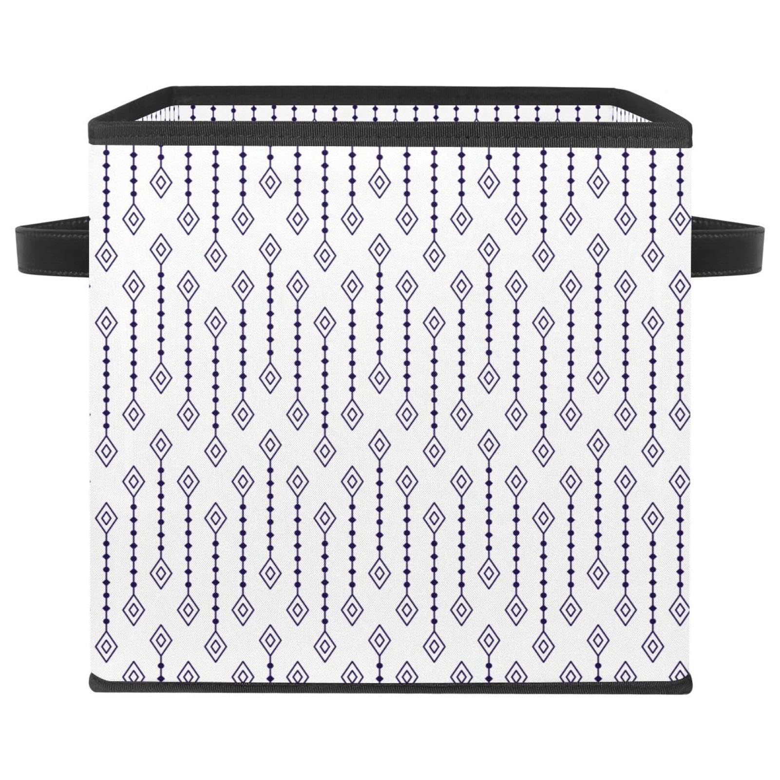 Panier de rangement en tissu pour chambre et placard cube rétro