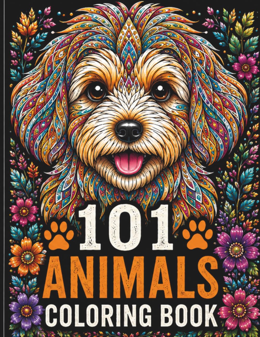 101 Animals Coloring Book: Beautiful Animal Designs for Relaxation, Stress Relief, and Creative Coloring
