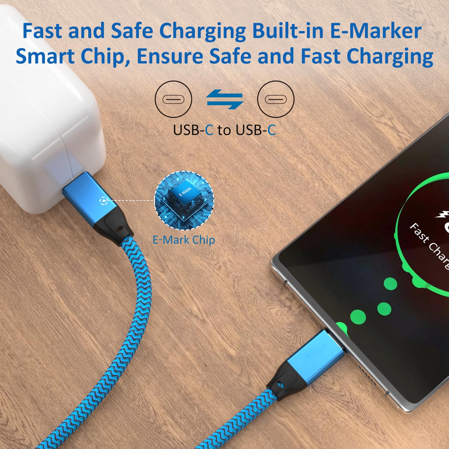 UseBean 240W USB C To USB C Cable 0.2M[2 Pack],Perpendicular USB 3.2 Gen 2X2 20Gbps Data Cable,PD 3.1 Type C To C Fast Charging,4K Video Cord For IPhone 15 Pro Max,Galaxy S23/S22/S21,iPad