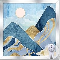 Vista 10 de Marco de fotos dorado, marco de fotos de 8 x 8 pulgadas para póster de foto cuadrada, lienzo, certificado, documento, exhibición horizontal