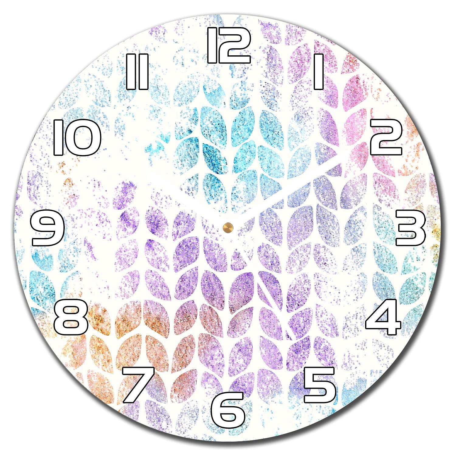 Horloge en verre de sécurité Coloray 30 cm aux finitions pailletées
