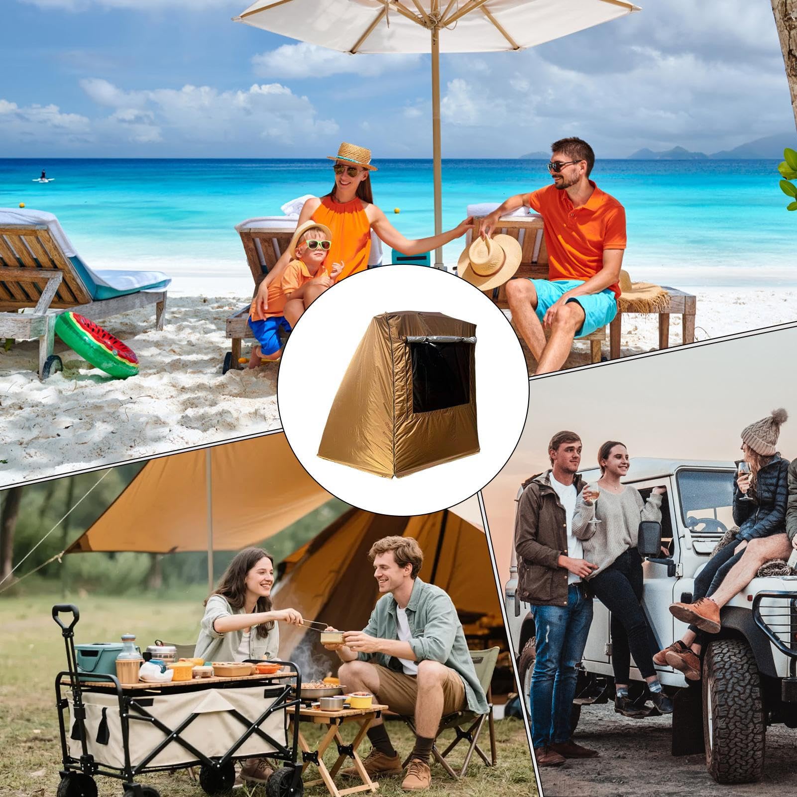 Universal Heckzelt für Auto & SUV - Wasserdichtes Heckklappenzelt mit Gestänge - Doppellagiges Camping Vorzelt & Sonnenschutz - Winddichtes Autozelt für Outdoor-Abenteuer & Roadtrips