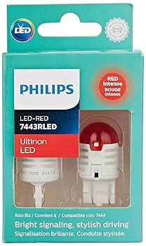 Philips LEDライト 2個セット Amazon.com: Philips Automotive Lighting 7443RLED Ultinon LED