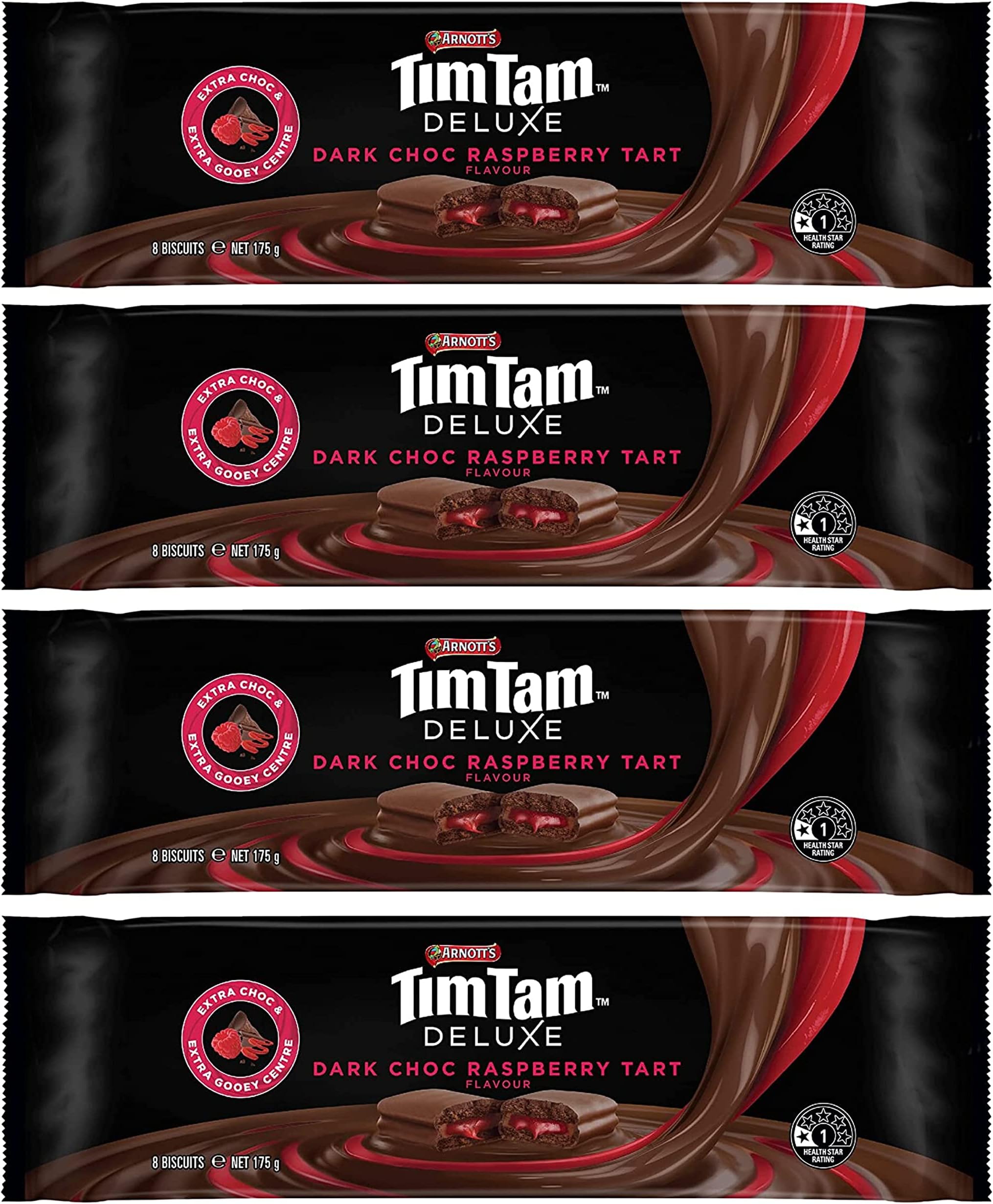Amazon.com: Tim Tam - DELUXE Dark Choc RASPBERRY Tart (Pack Of 4 x 175g ...