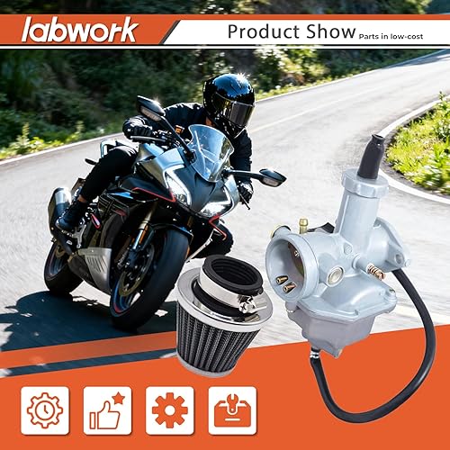 Miniatura 2 de labwork Repuesto de carburador PZ26 de 1.024 in para CB125 CRF150 XL125S XR Reemplazo para TRX250 250EX XR100 XR100R Recon 125cc y ATC185 ATC185S