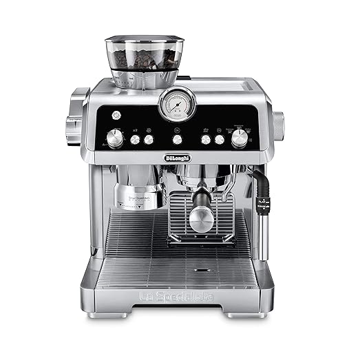 De'Longhi La Specialista Espresso Machine with Sensor Grinder, Dual Heating System, Advanced Latte System & Hot Water Spout for Americano Coffee or Tea, Stainless Steel, EC9335M