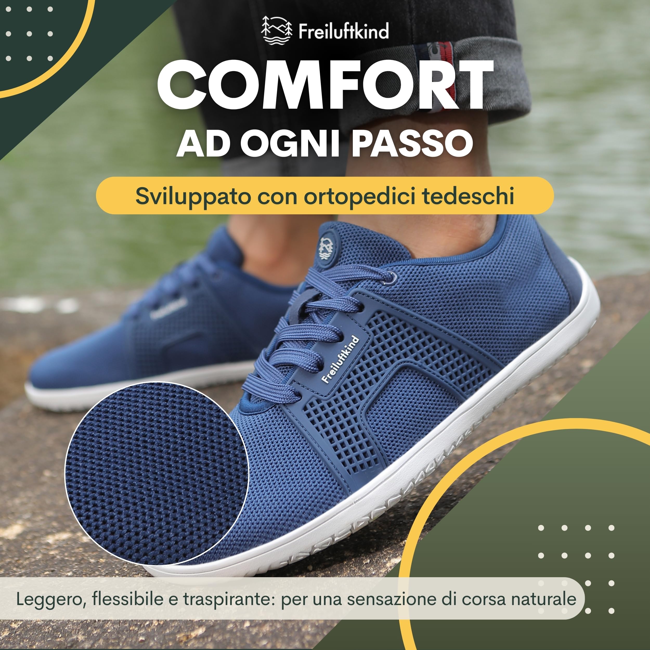 Freiluftkind Hokkaido Barefoot Shoes Antiscivolo – Il Scarpe Barefoot Perfetto per la Tua Avventura – Scarpe Barefoot Uomo e Donna