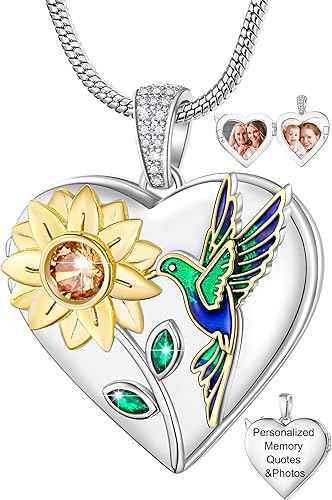 Fanery sue Personalized Locket Necklace that Holds Pictures, Lockets Necklaces Customize Photo Picture Pendant Jewelry Mothers's Day Gifts for Mom