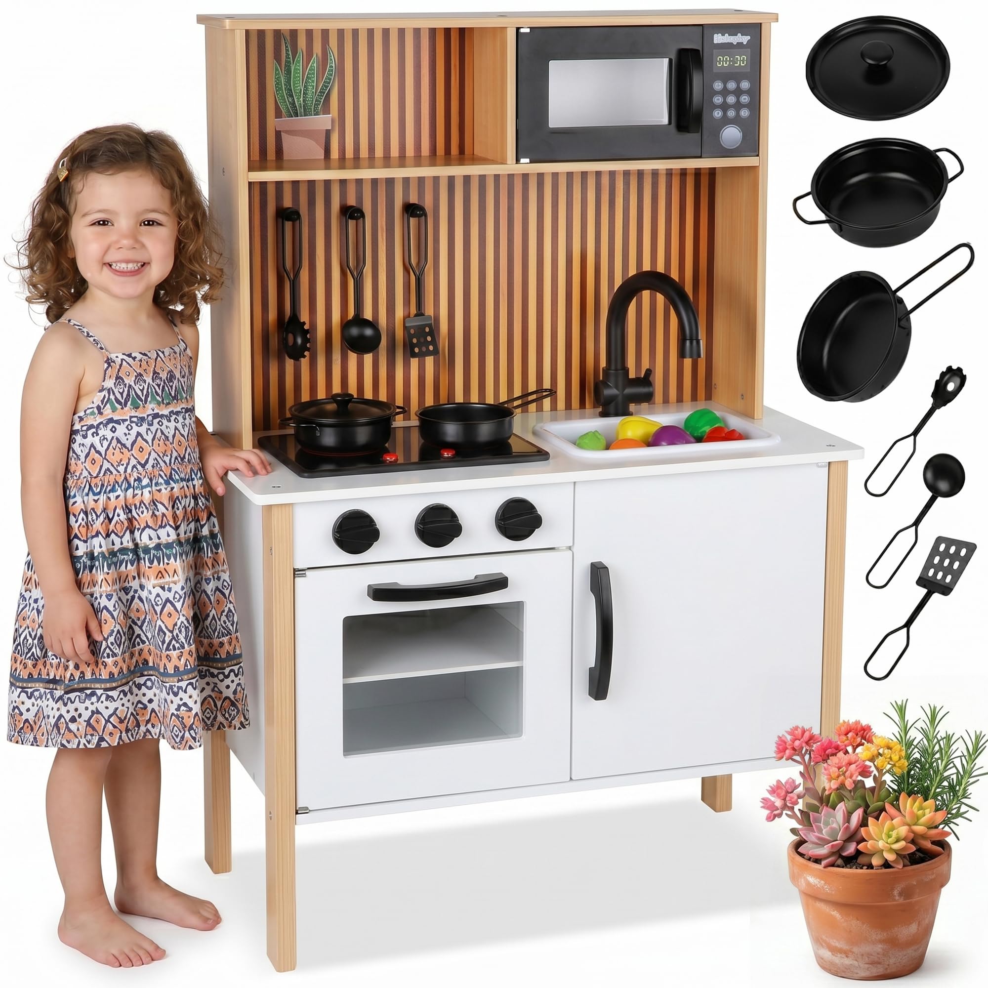 cuisine enfant bois gs0070 lumière et