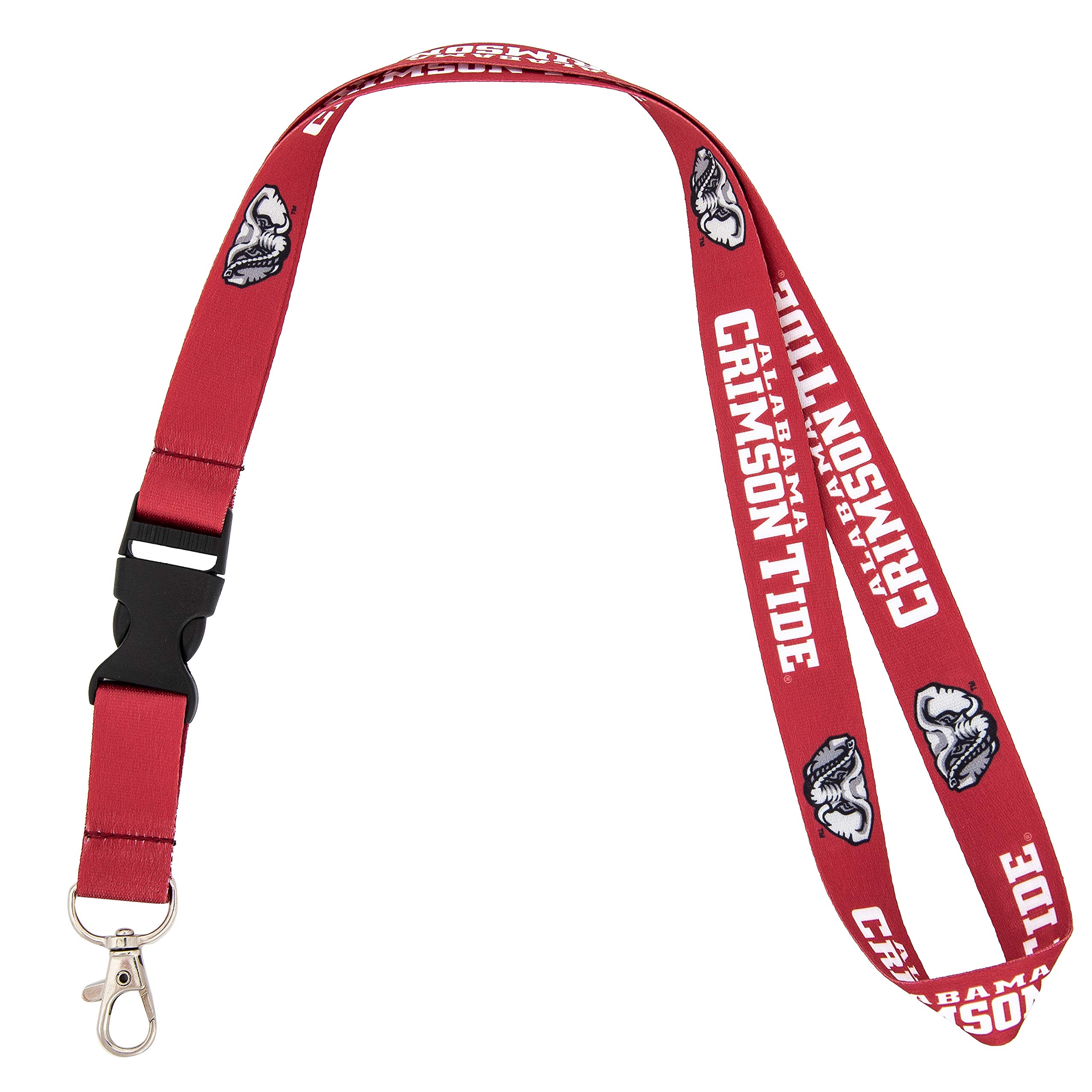 Desert Cactus University of Alabama Crimson Roll Tide Lanyard Car Keys ID Badge Holder Keychain Detachable Breakaway Snap Buckle (Red Crimson Tide)