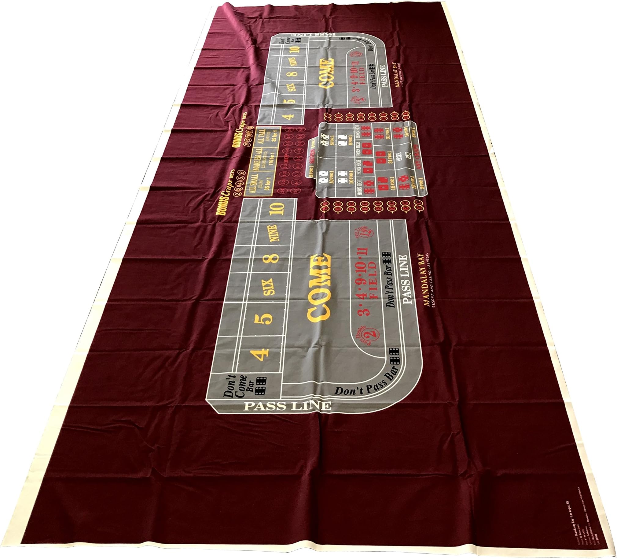 Las Vegas Mandalay Bay Hotel & Casino Craps Layout