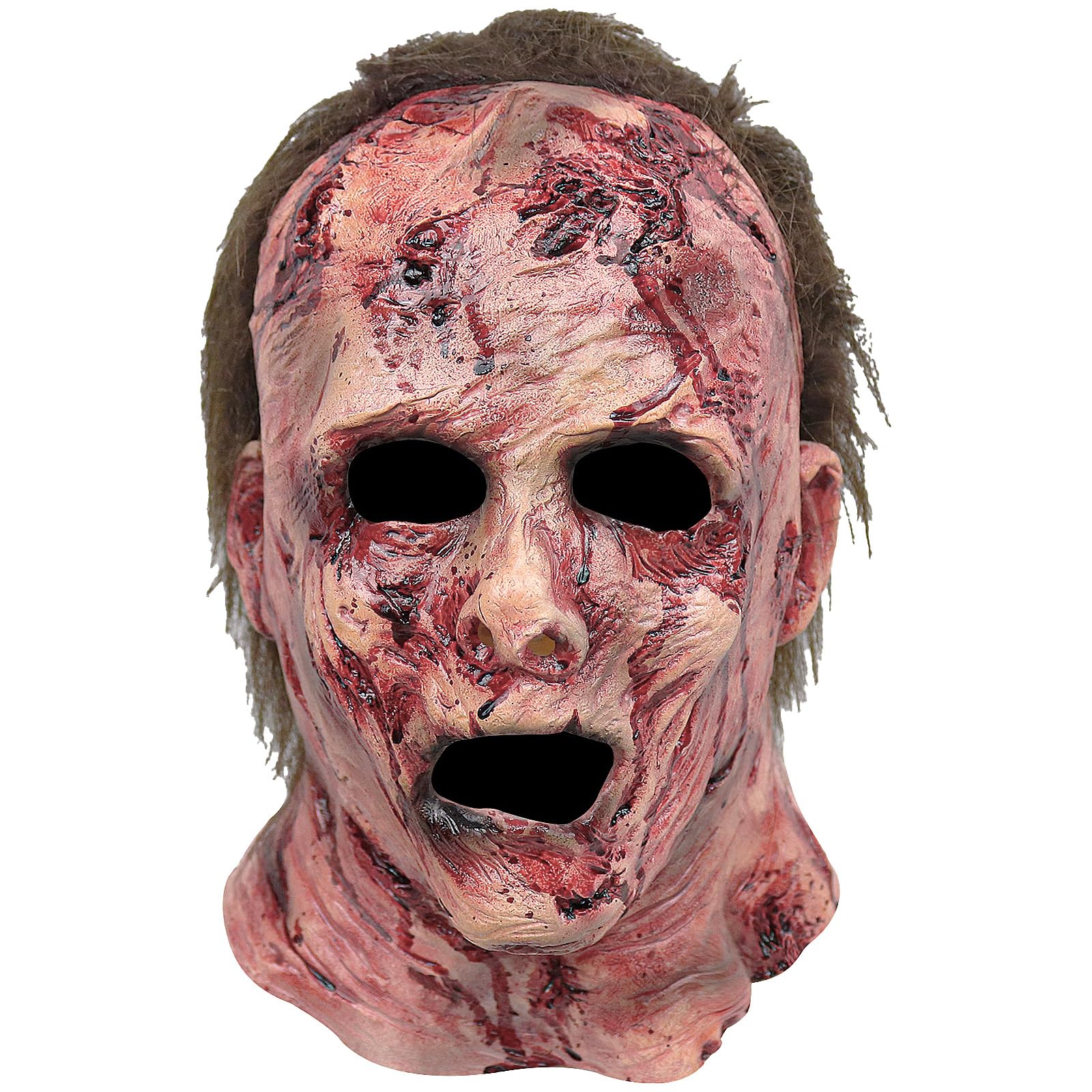ZZXIAOJIE Scary Zombie Masks Realistic Full Head Human Mask Latex Halloween Costume Cosplay Creepy Accessories Adults