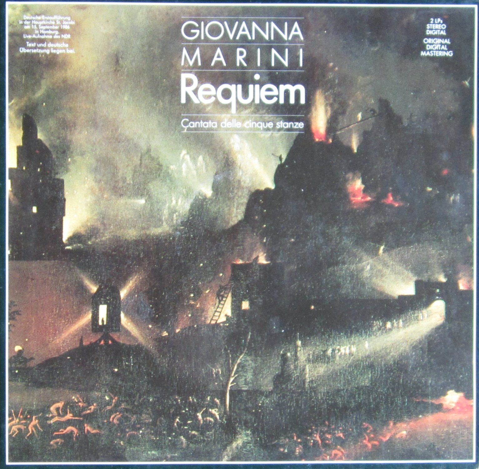 Requiem-Cantata delle cinque stanze (1986, Hauptkirche St. Jacobi Hamburg) / Vinyl record [Vinyl-LP]