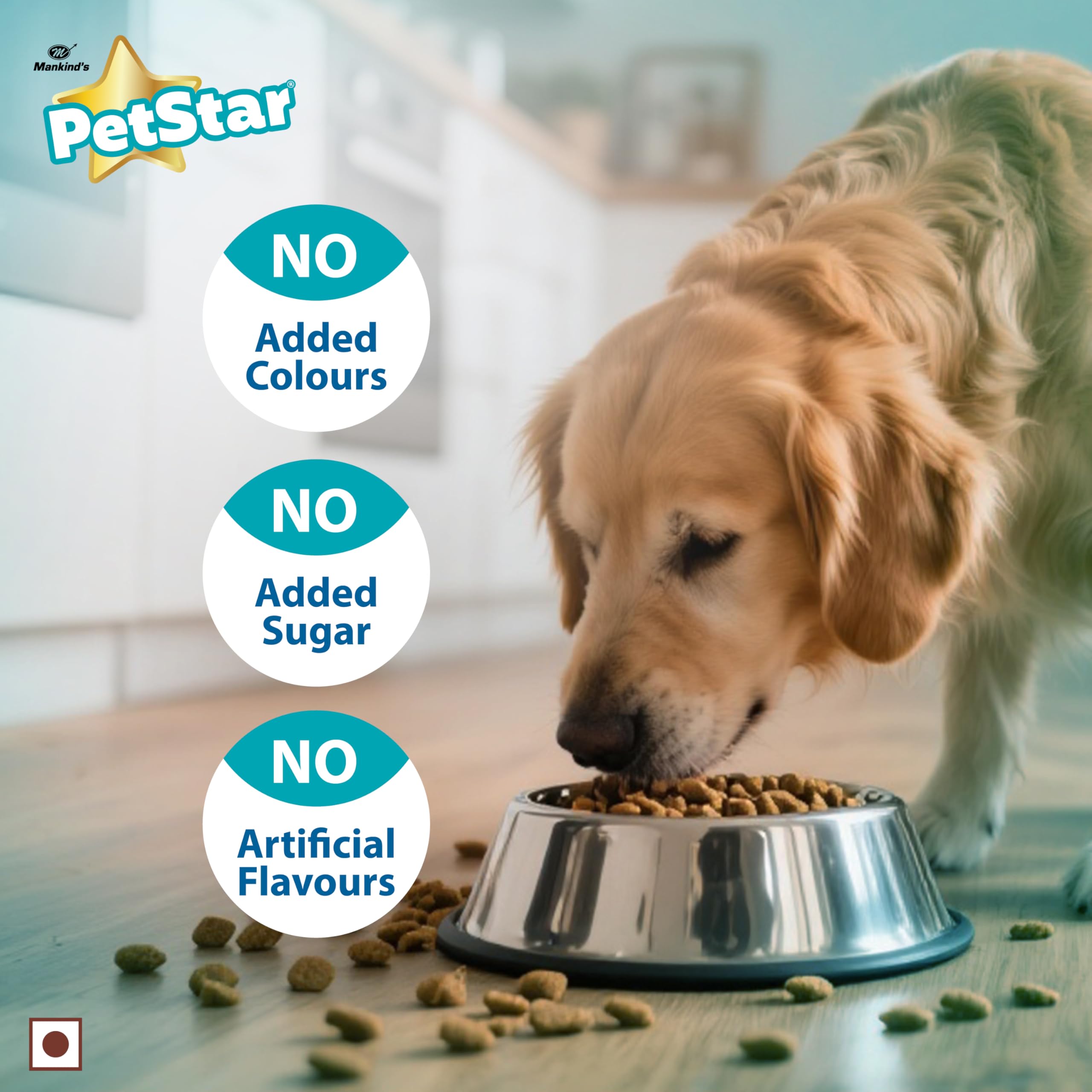 Mankind Petstar Adult Dry Dog Food (High Protein) Salmon & Rice Flavor, 3kg Pack | Improves Muscle & Strength, Supports Immunity, Protects Liver & Kidney 3