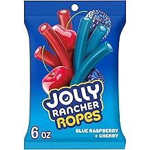 JOLLY RANCHER Ropes Blue Raspberry and Cherry Flavored Candy Bag, 6 oz