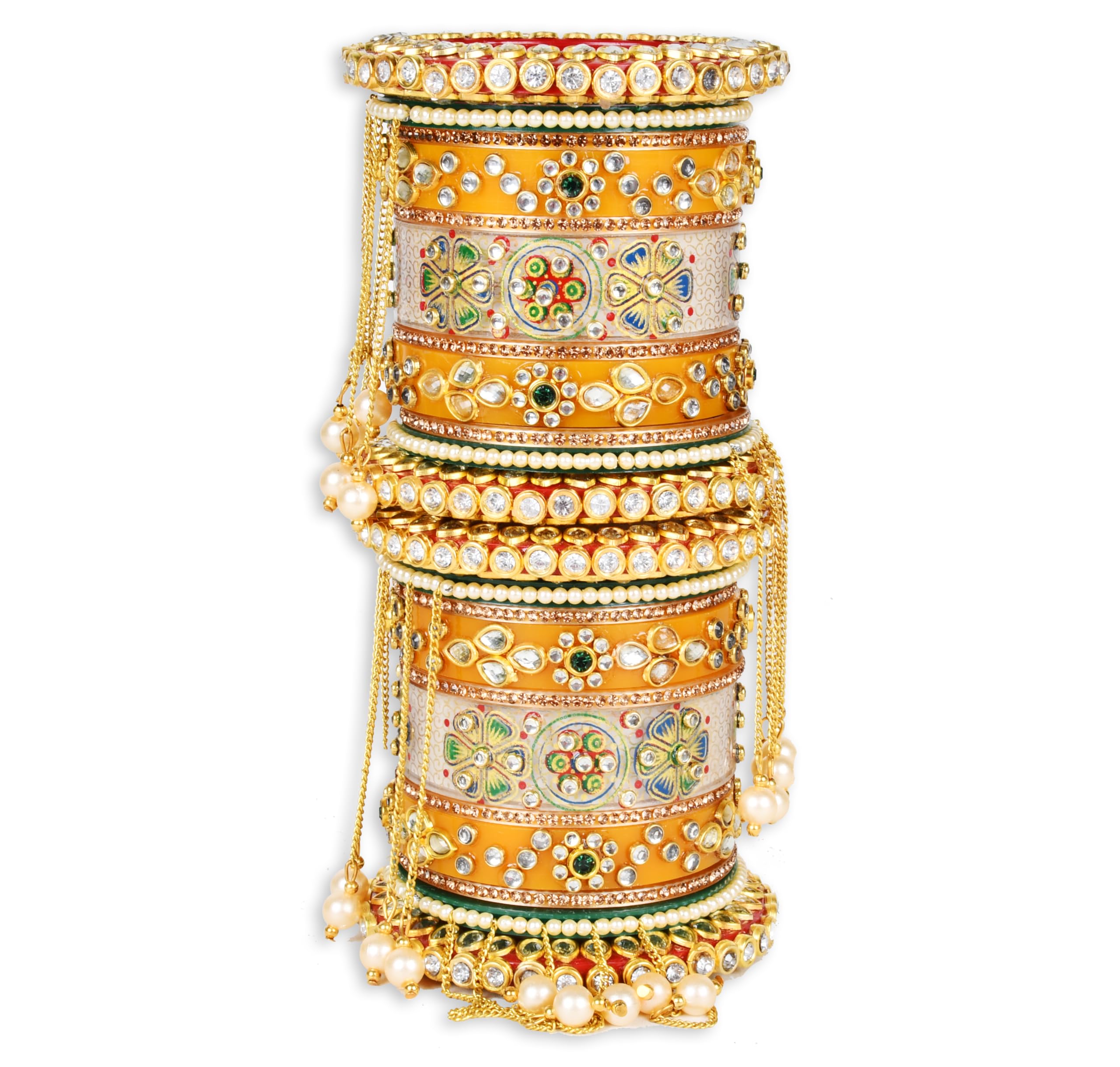 See full amazon price history chart for HINS Plastic Radiant 8-Color Bridal Chuda with Kundan and Pearl Work, Perfect for Wedding and Engagement, Featuring Latkan Bangles (2.4, Yellow) HINS Plastic Radiant 8-Color Bridal Chuda with Kundan and Pearl Work, Perfect for Wedding and Engagement, Featuring Latkan Bangles (2.4, Yellow) (B0CK2R4LR9) Amazon Price History, Amazon Price Tracker