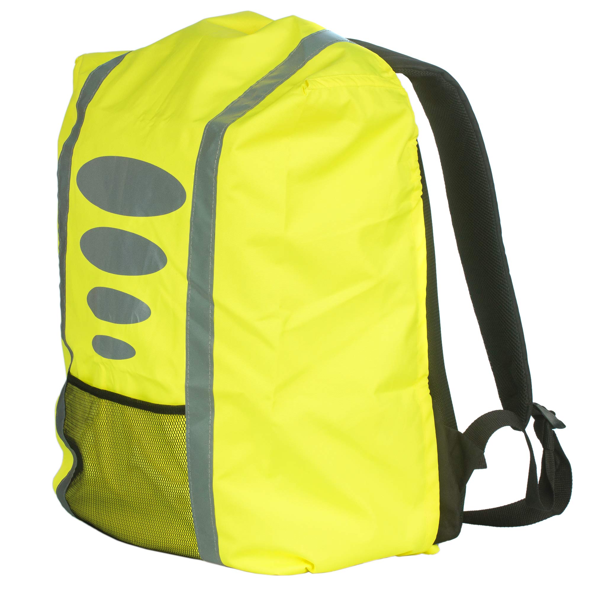 Housse De Pluie Sac à Dos Réfléchissante Eazy Case - Jaune - Avec Bandes Réfléchissantes