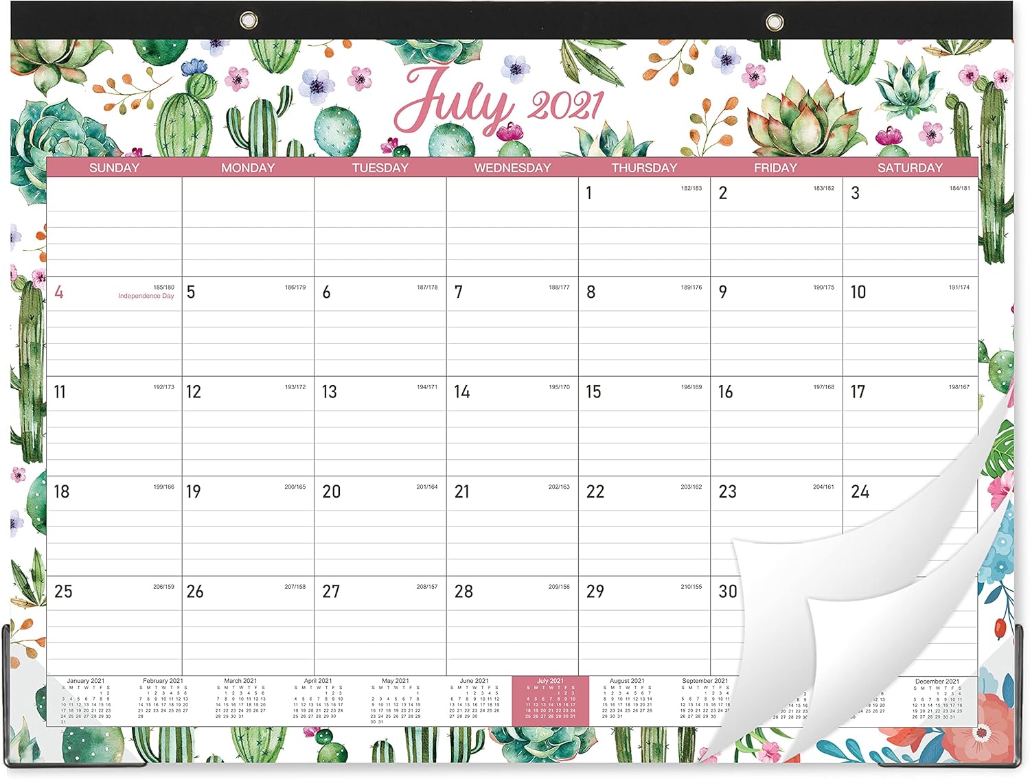 2022 Desk Calendar Large Desk Calendar, 22" x 17", July 2021 Dec