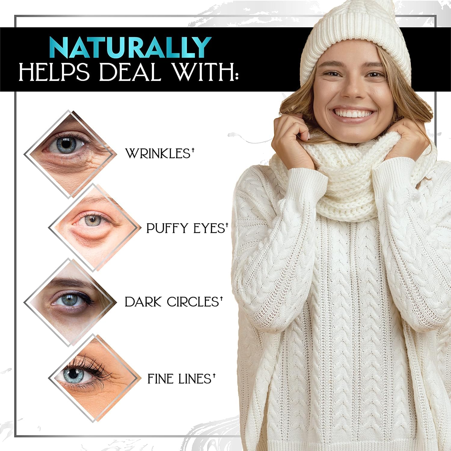 Under Eye Patches for Puffy Eyes, Dark Circles, Dull Skin - Natural Moisturizing Support - Help with Wrinkles and Fine Lines - Under Eye Mask with Hyaluronic Acid, Collagen, Caffeine - 30 Pairs - Image 4