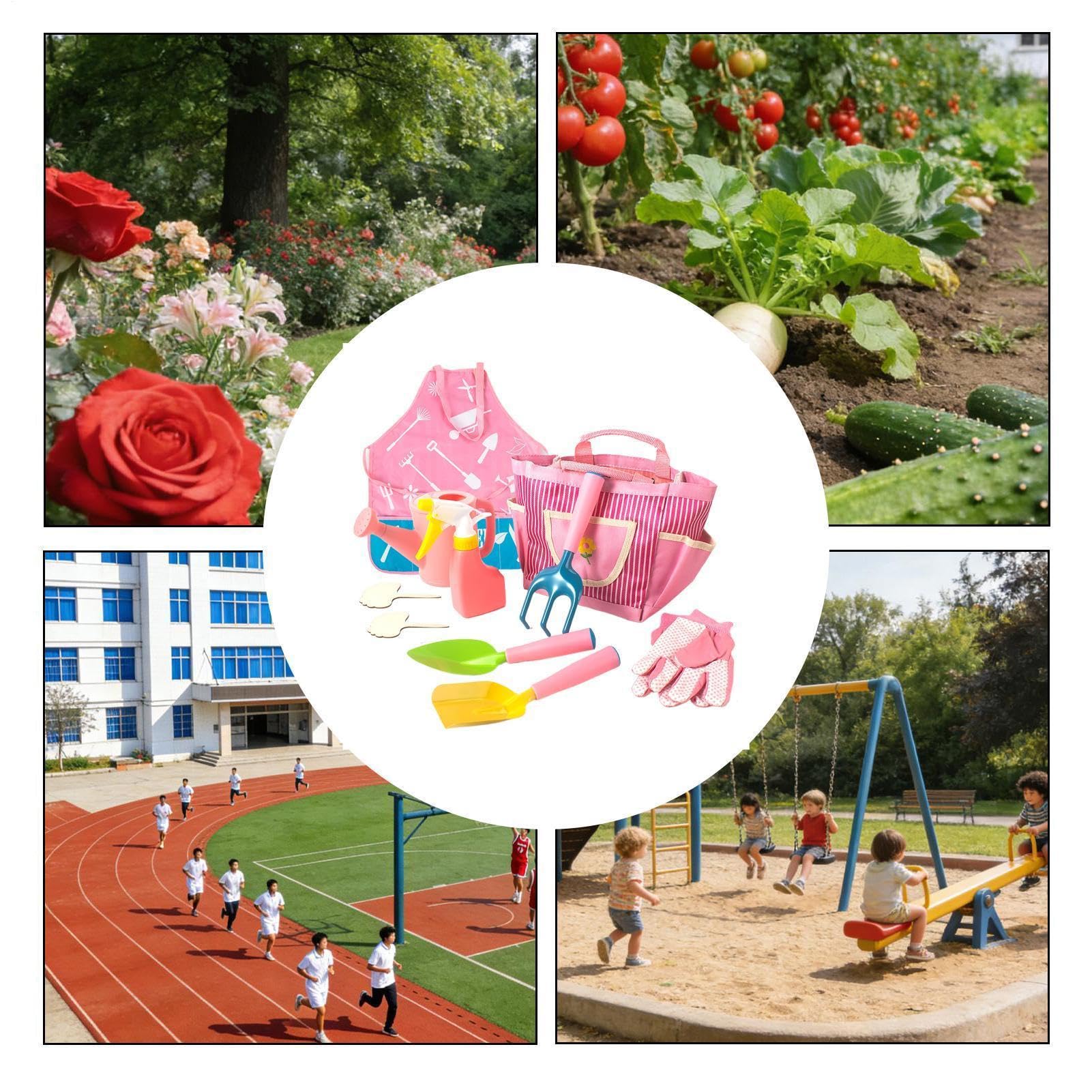 Générique Kit Da Giardinaggio per Giocattoli Esterni Leggeri ed Ergonomici, Attrezzature Da Giardinaggio Giocattolo con Borsa Tote | per Ragazzi Ragazze Famiglia Casa Giardino Presepe