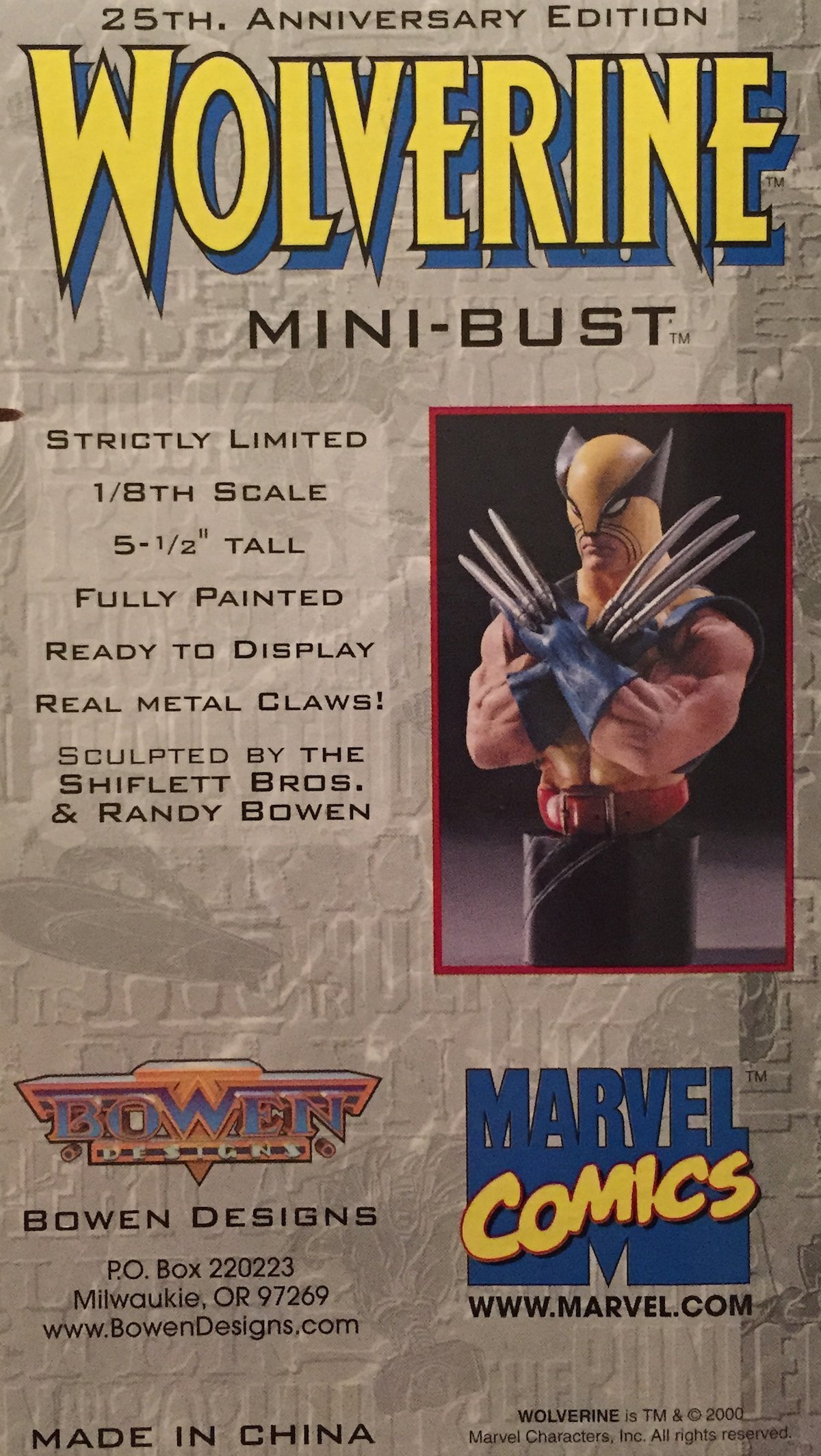 Amazon.com: Wolverine 25th Anniversary (Yellow Variant) Mini Bust