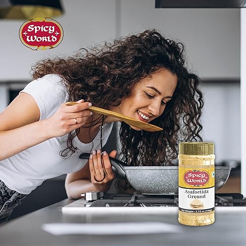 Miniatura 6 de Asafoetida (Hing / Heeng) Polvo molido, 3.75 oz (106 g) - Todo natural y sin OMG - por Spicy World