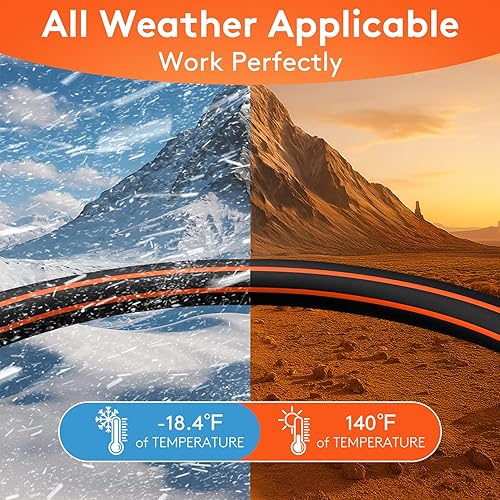 Miniatura 6 de Manguera de jardín flexible, 25 pies x 58 pulgadas, sin torceduras, resistente al desgaste y a la congelación, manguera de agua flexible, manguera