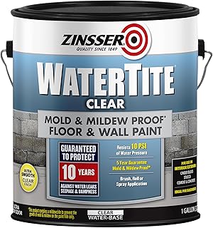 306607 WaterTite Waterproofing Floor and Wall Paint, Gallon, Clear