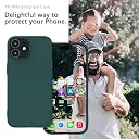 YATWIN Silicone Back Case for iPhone 11, Soft-Touch Phone Back Cover for Apple iPhone 11 - Dark Green gallery image