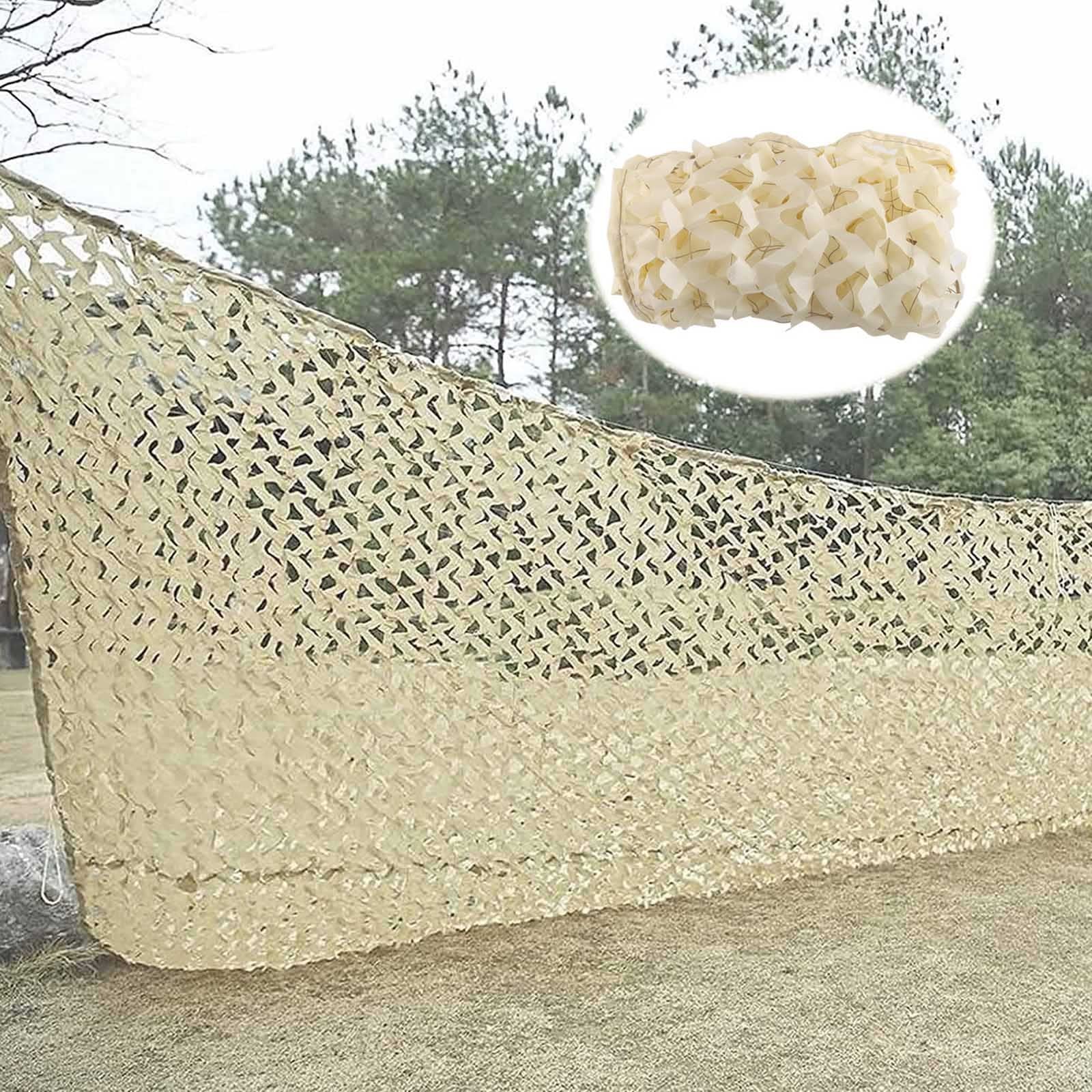 Jolan Sunscreen Camouflage Netting,Military Reinforced Camouflage Net,Outdoor Shade Net,Beige,for Garden Pergola Patio,Camo Netting for Hunting 2m 3m 4m 5m 6m 7m 8m 9m 10m,Beige-4x8m(13.1 * 26.2ft)