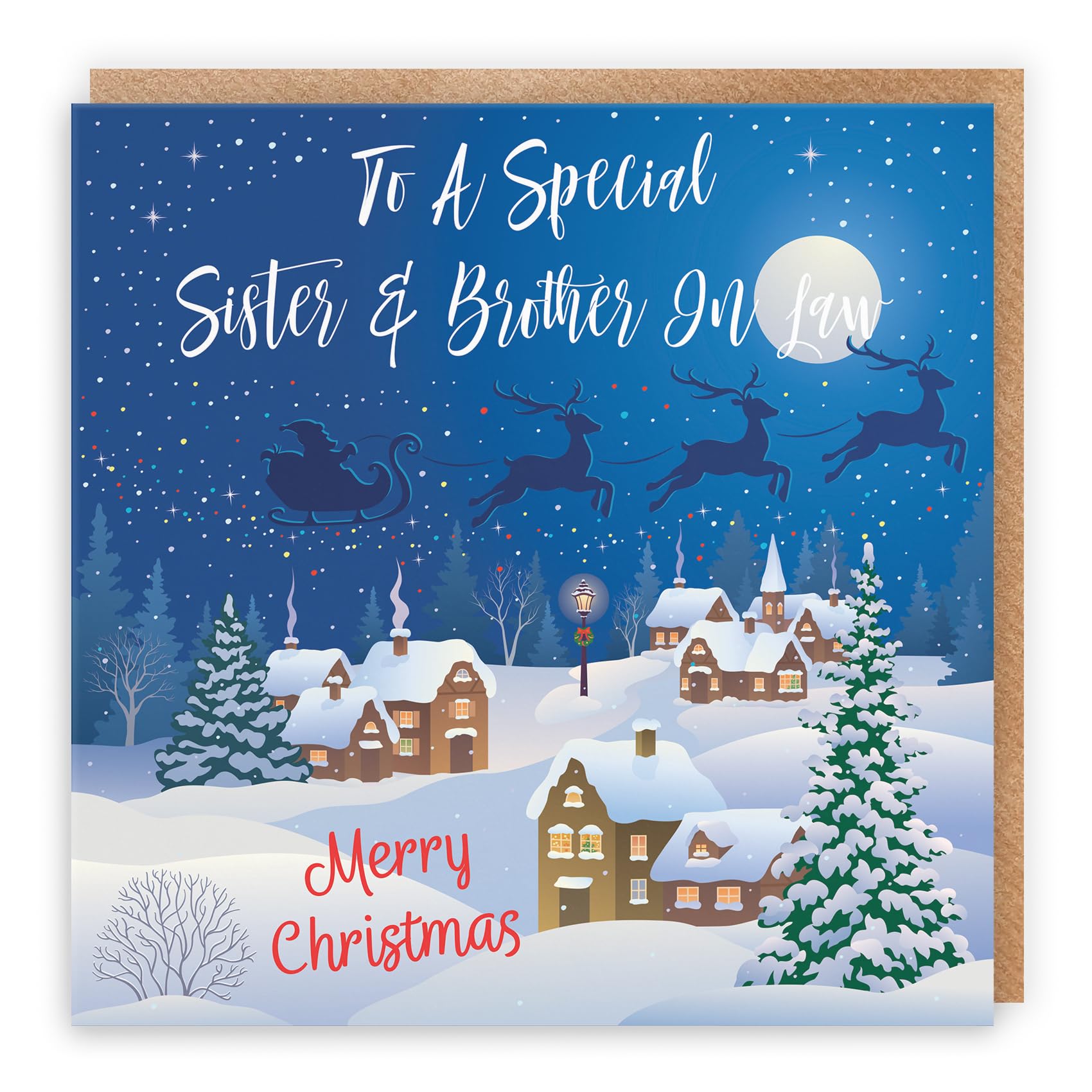 Hunts England, Sister And Brother In Law Christmas Card, To A Special Sister & Brother In Law, Merry Christmas
